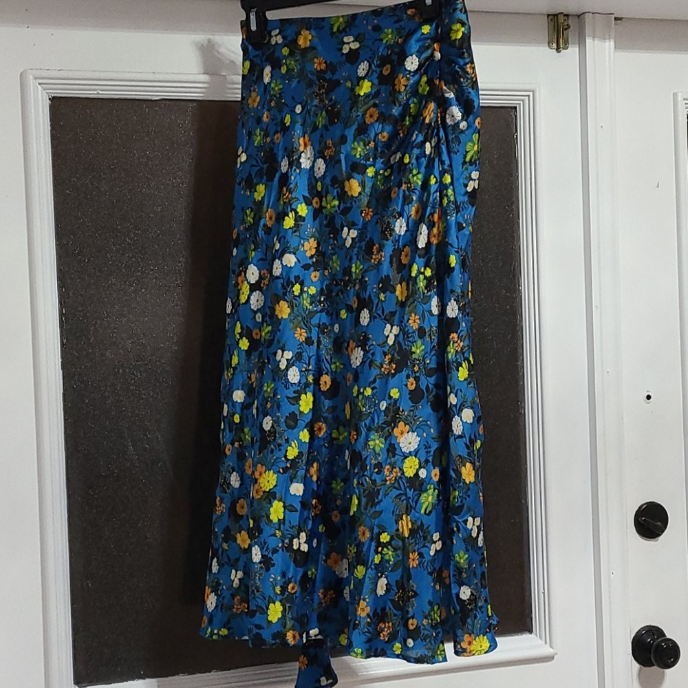 Zara floral slip skirt